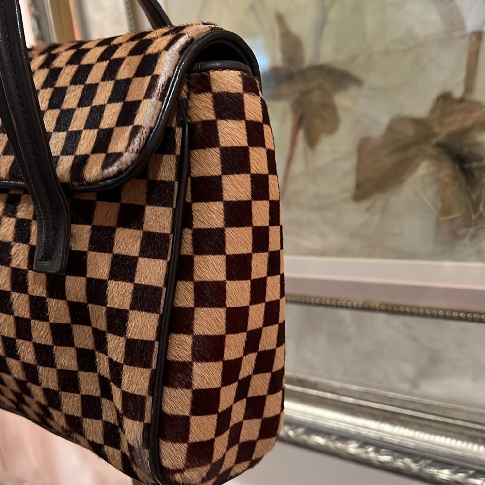 Louis Vuitton LV Damier Sauvage Pony Hair Handbag w COA - edge and corner wear - Picture 11 of 17